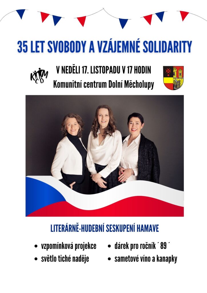 Pozvánka na akci 35 let svobody a vzájemné solidarity